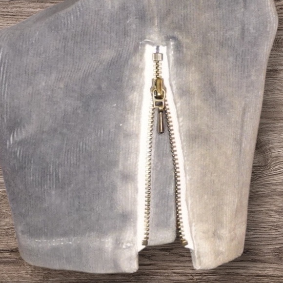 Susan Graver Grey Velvet Leggings - Picture 4 of 5